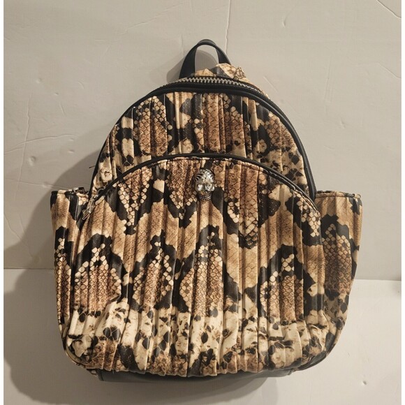 Betsey Johnson Slithering Skull Backpack Snake Print - Picture 1 of 11